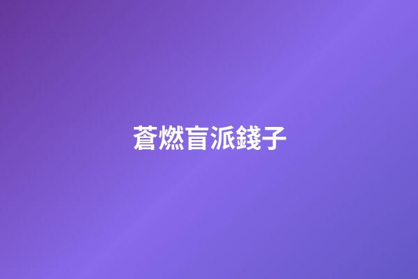 蒼燃盲派錢子