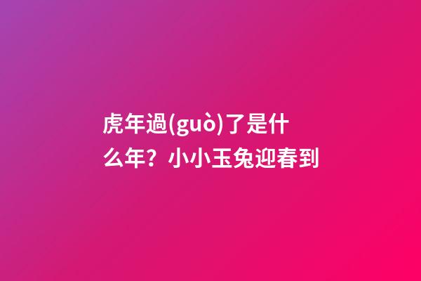 虎年過(guò)了是什么年？小小玉兔迎春到
