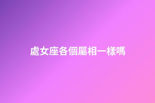 處女座各個屬相一樣嗎-第1張-星座運勢-玄機派