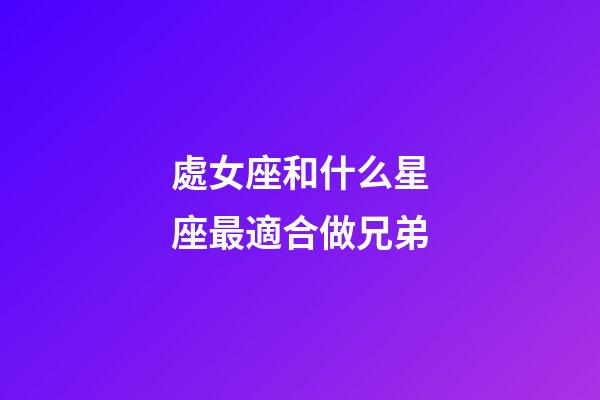 處女座和什么星座最適合做兄弟-第1張-星座運勢-玄機派