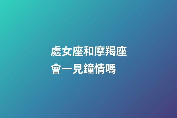 處女座和摩羯座會一見鐘情嗎-第1張-星座運勢-玄機派
