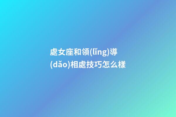 處女座和領(lǐng)導(dǎo)相處技巧怎么樣-第1張-星座運(yùn)勢(shì)-玄機(jī)派