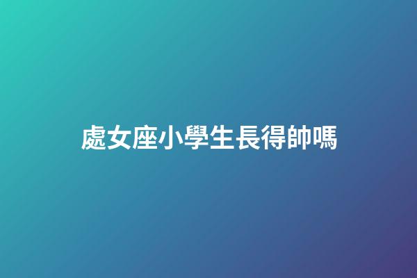 處女座小學生長得帥嗎-第1張-星座運勢-玄機派