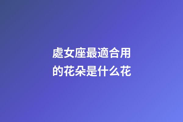 處女座最適合用的花朵是什么花-第1張-星座運勢-玄機派
