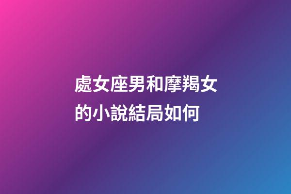 處女座男和摩羯女的小說結局如何-第1張-星座運勢-玄機派