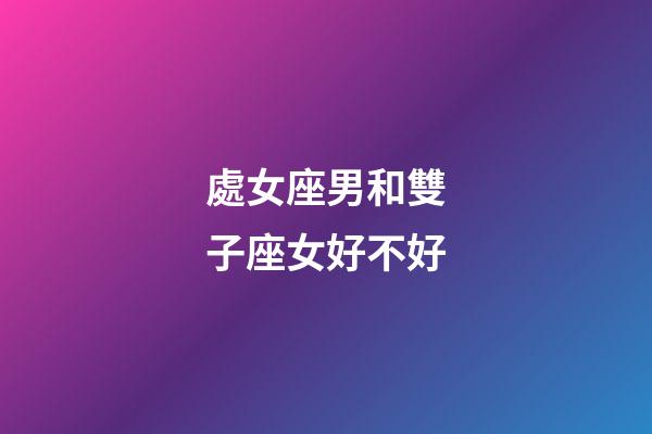 處女座男和雙子座女好不好-第1張-星座運勢-玄機派