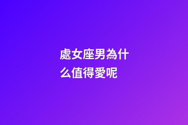 處女座男為什么值得愛呢-第1張-星座運勢-玄機派