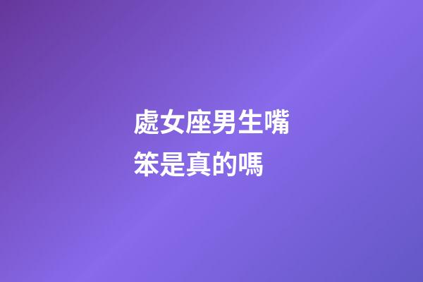 處女座男生嘴笨是真的嗎-第1張-星座運(yùn)勢-玄機(jī)派