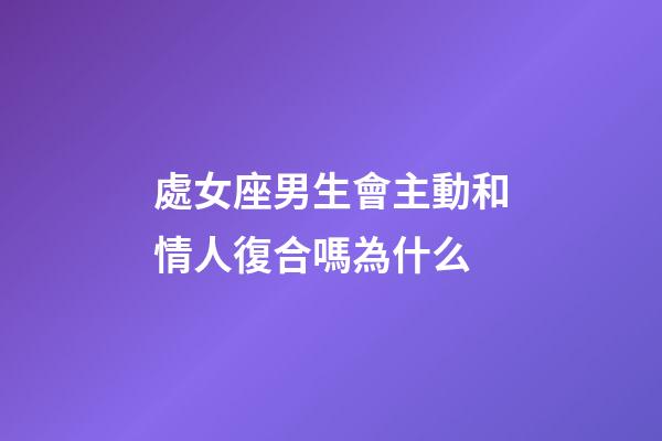 處女座男生會主動和情人復合嗎為什么-第1張-星座運勢-玄機派