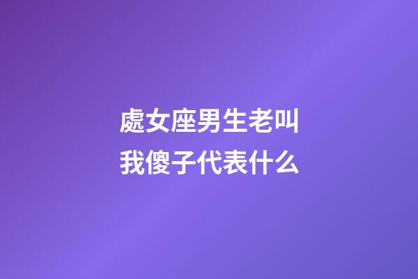 處女座男生老叫我傻子代表什么-第1張-星座運(yùn)勢(shì)-玄機(jī)派