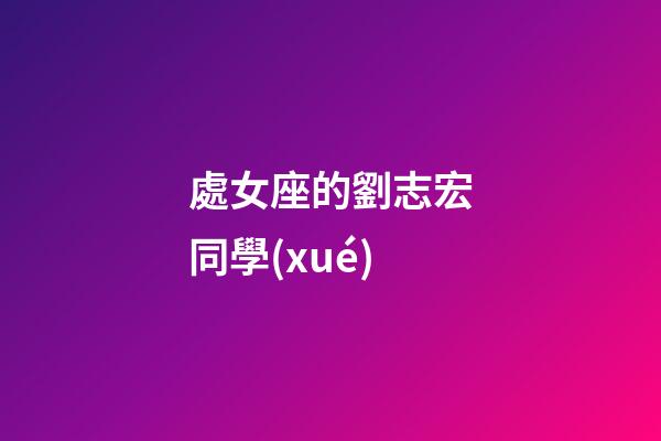 處女座的劉志宏同學(xué)-第1張-星座運(yùn)勢(shì)-玄機(jī)派