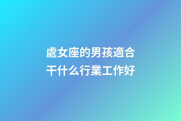 處女座的男孩適合干什么行業工作好-第1張-星座運勢-玄機派