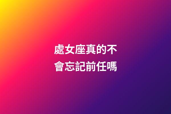 處女座真的不會忘記前任嗎-第1張-星座運勢-玄機派