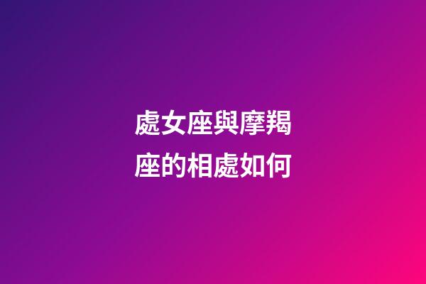 處女座與摩羯座的相處如何-第1張-星座運勢-玄機派