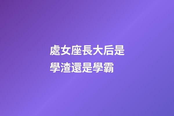 處女座長大后是學渣還是學霸-第1張-星座運勢-玄機派