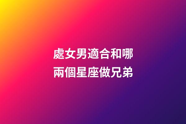處女男適合和哪兩個星座做兄弟-第1張-星座運(yùn)勢-玄機(jī)派