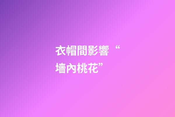 衣帽間影響“墻內桃花”