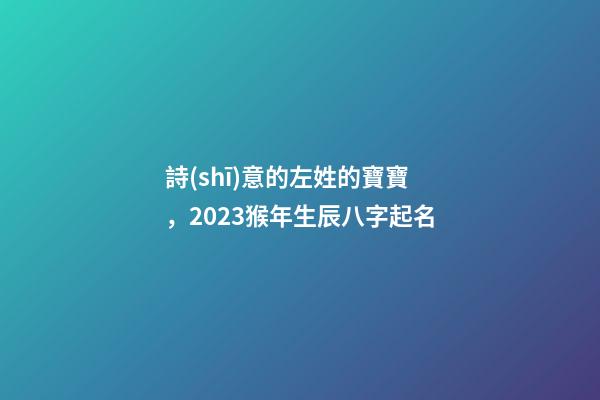 詩(shī)意的左姓的寶寶，2023猴年生辰八字起名