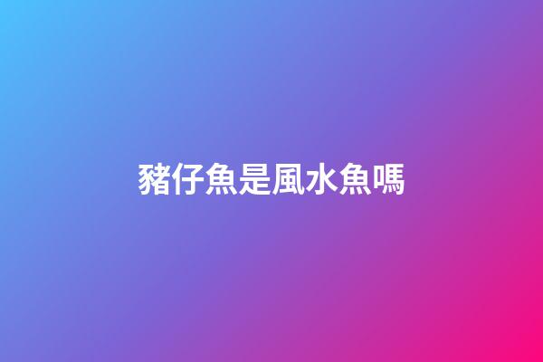 豬仔魚是風水魚嗎