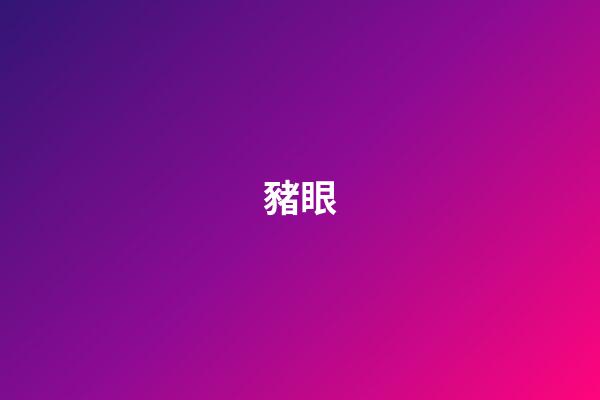 豬眼
