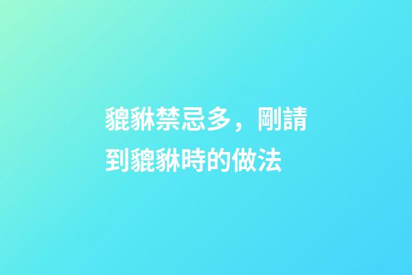 貔貅禁忌多，剛請到貔貅時的做法