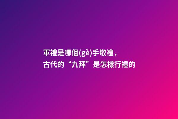 軍禮是哪個(gè)手敬禮，古代的“九拜”是怎樣行禮的-第1張-觀點(diǎn)-玄機(jī)派
