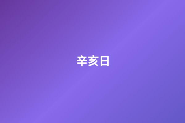 辛亥日