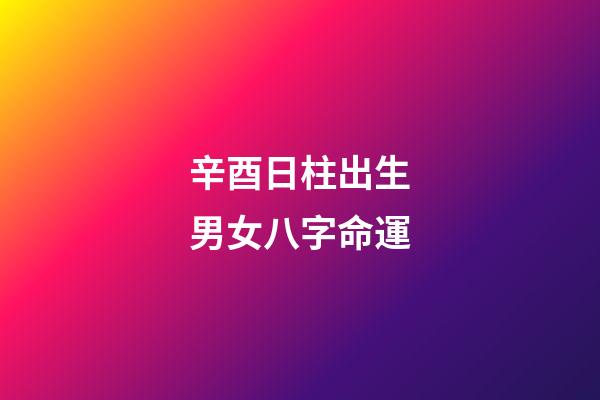 辛酉日柱出生男女八字命運