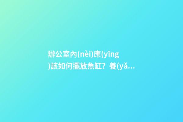 辦公室內(nèi)應(yīng)該如何擺放魚缸？養(yǎng)殖風(fēng)水魚？