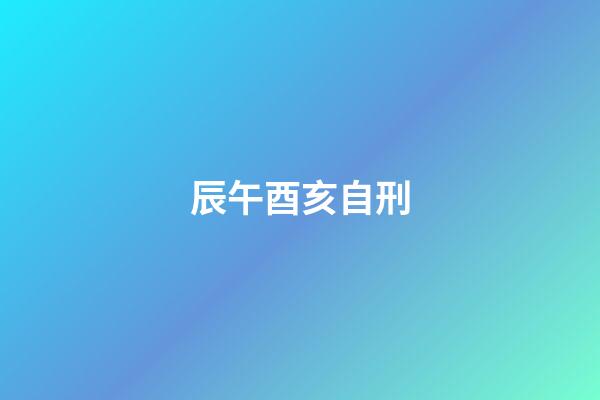 辰午酉亥自刑