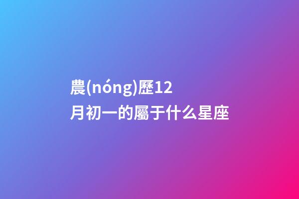 農(nóng)歷12月初一的屬于什么星座-第1張-星座運勢-玄機派