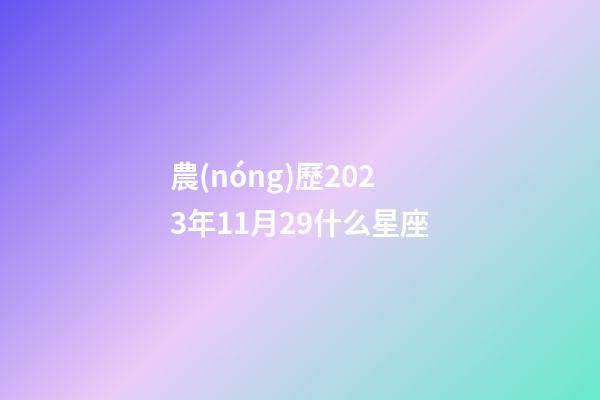 農(nóng)歷2023年11月29什么星座-第1張-星座運(yùn)勢(shì)-玄機(jī)派