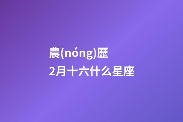 農(nóng)歷2月十六什么星座-第1張-星座運勢-玄機派