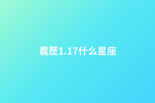 農歷1.17什么星座-第1張-星座運勢-玄機派