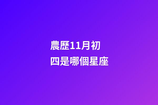 農歷11月初四是哪個星座-第1張-星座運勢-玄機派