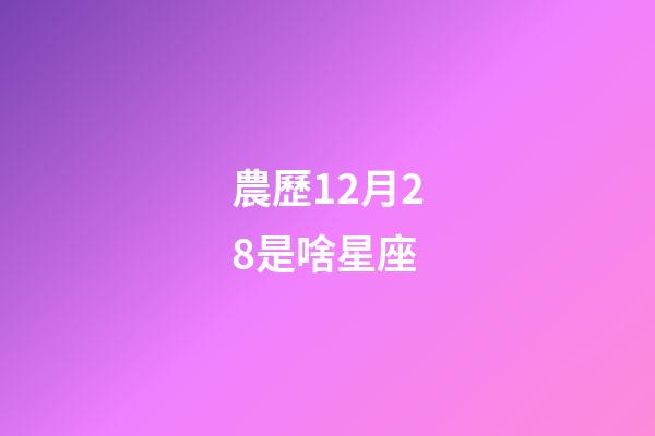 農歷12月28是啥星座-第1張-星座運勢-玄機派