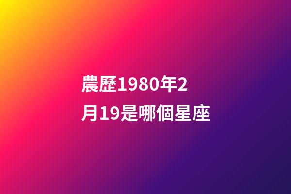 農歷1980年2月19是哪個星座-第1張-星座運勢-玄機派