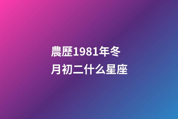 農歷1981年冬月初二什么星座-第1張-星座運勢-玄機派