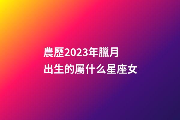 農歷2023年臘月出生的屬什么星座女-第1張-星座運勢-玄機派