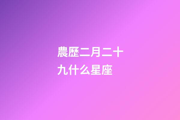 農歷二月二十九什么星座-第1張-星座運勢-玄機派