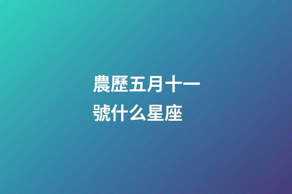 農歷五月十一號什么星座-第1張-星座運勢-玄機派