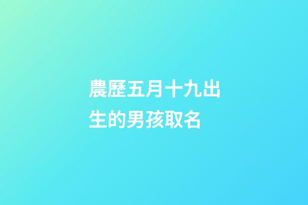 農歷五月十九出生的男孩取名(2023年農歷五月十九出生的寶寶好)-第1張-男孩起名-玄機派