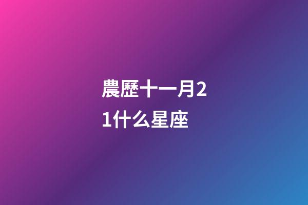 農歷十一月21什么星座-第1張-星座運勢-玄機派