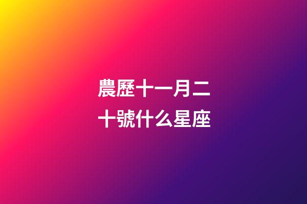 農歷十一月二十號什么星座-第1張-星座運勢-玄機派