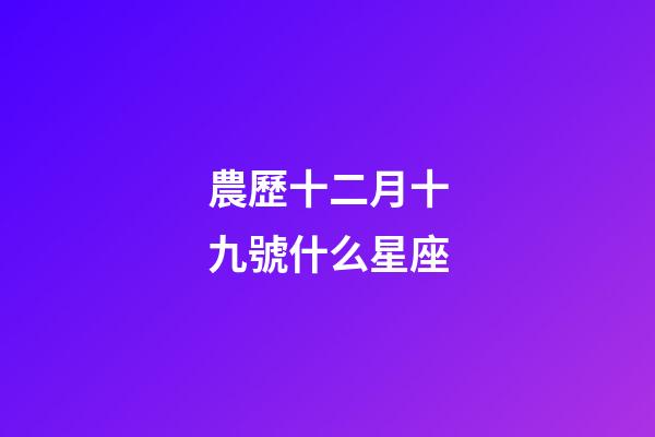 農歷十二月十九號什么星座-第1張-星座運勢-玄機派