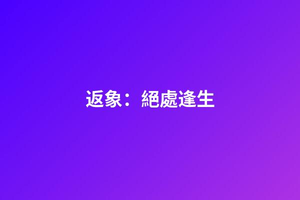 返象：絕處逢生