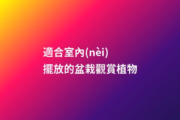 適合室內(nèi)擺放的盆栽觀賞植物