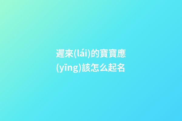 遲來(lái)的寶寶應(yīng)該怎么起名(遲來(lái)的孩子乳名怎么取)