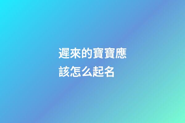 遲來的寶寶應該怎么起名(遲來的孩子乳名怎么取)-第1張-寶寶起名-玄機派