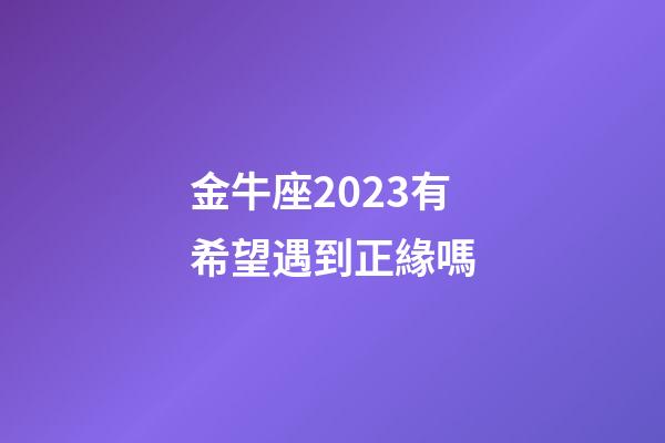 金牛座2023有希望遇到正緣嗎-第1張-星座運勢-玄機派